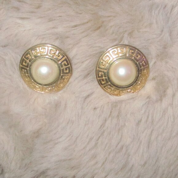 Givenchy Vintage 1980's Pierced Earrings (signed) - Picture 2 of 3